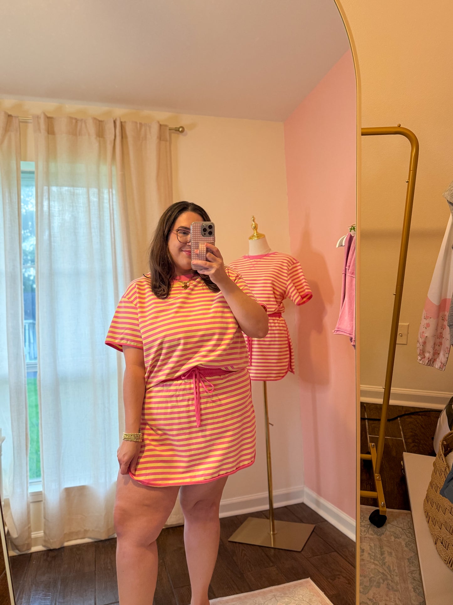 Cabana stripe skort set