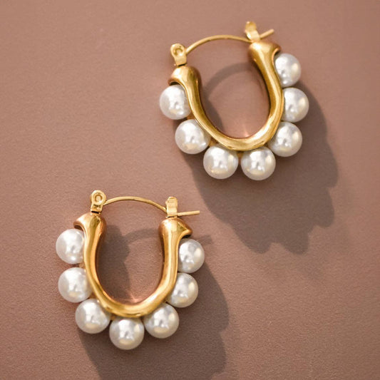 Everlasting Pearl Hoops